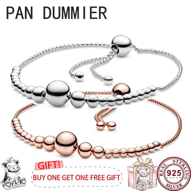 Hot 925 Silver Exquisite Bead Adjustable Women's Exquisite Bracelet Suitable for Women's Original High Quality Charming Jewelry e0bf manual rotation rice bead piercer spin beading bowl for jewelry making waist bead spinner for diy beading bracelet craft