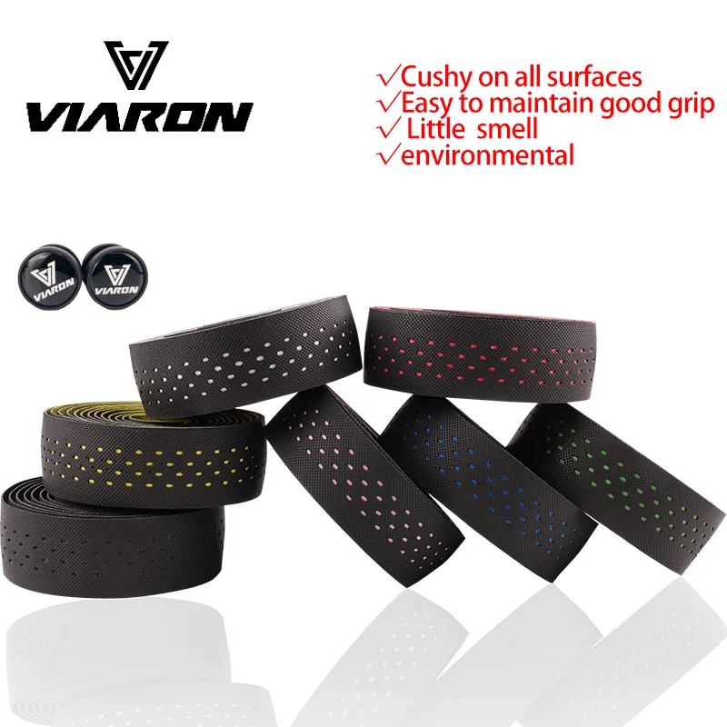 VIARON Road Bicycle Handlebar Tape 1Pair Cycling Soft PU EVA Anti-Slip MTB Bike Bar Tape Shock Absorption