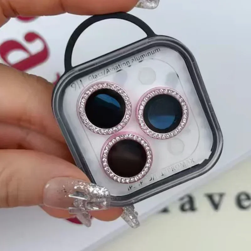 Glitter Diamond Camera Lens Protector - Premium Back Cover Lens Ring Glass