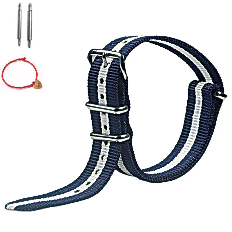 Universal Nylon Canvas Weave Watch Strap - One Piece Loop Wristband