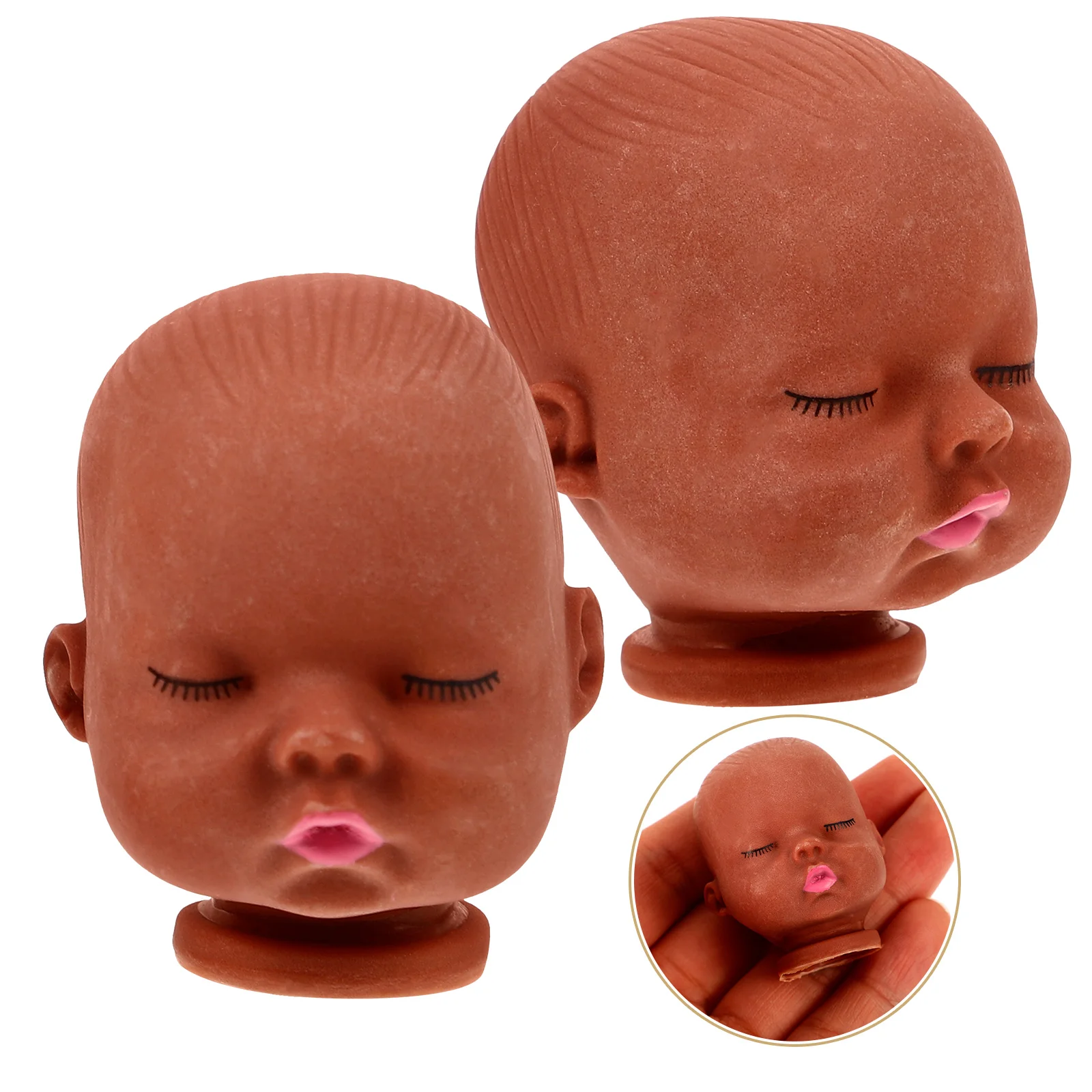 

10 Pcs Baby Head Accessories Making Supplies Crochet Craft Heads Mini for Crafts Manual DIY Decorative