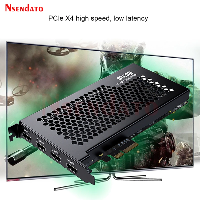 Ezcap335 PCI-E 4Ch HDMI PCIE Video Capture Grabber Board Card For Multicam Live Streaming Camcorders DSLRs Action Camera Laptop