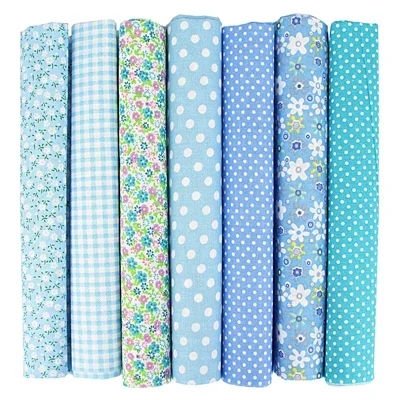 7-Piece Colorful Cotton Patchwork Fabric Set
