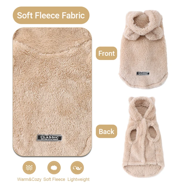Winter Pet Puppy Hoodie Sweater For Small Medium Dogs Cats Warm Fleece Dog Clothes Coat Yorkshire Chihuahua Jacket Pug Costume 3