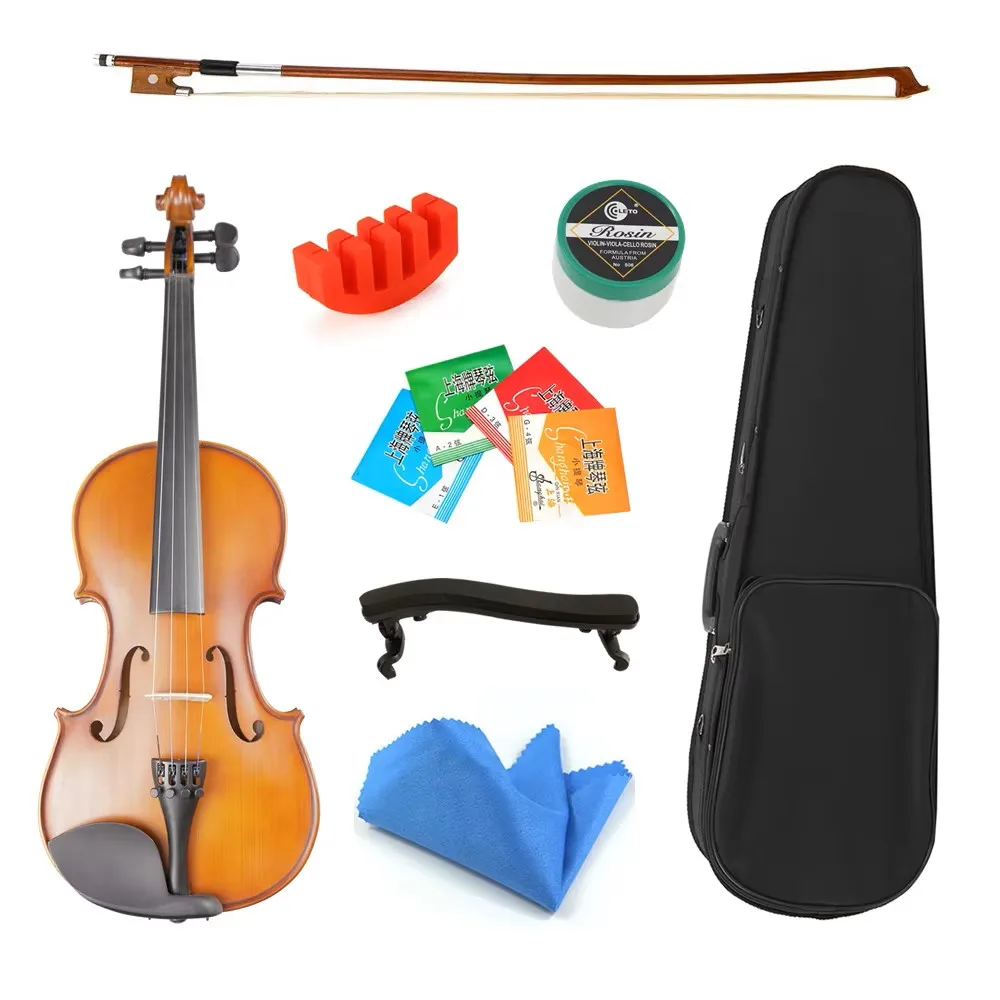 Solid Wood Violin 4/44, Suitable for Beginners