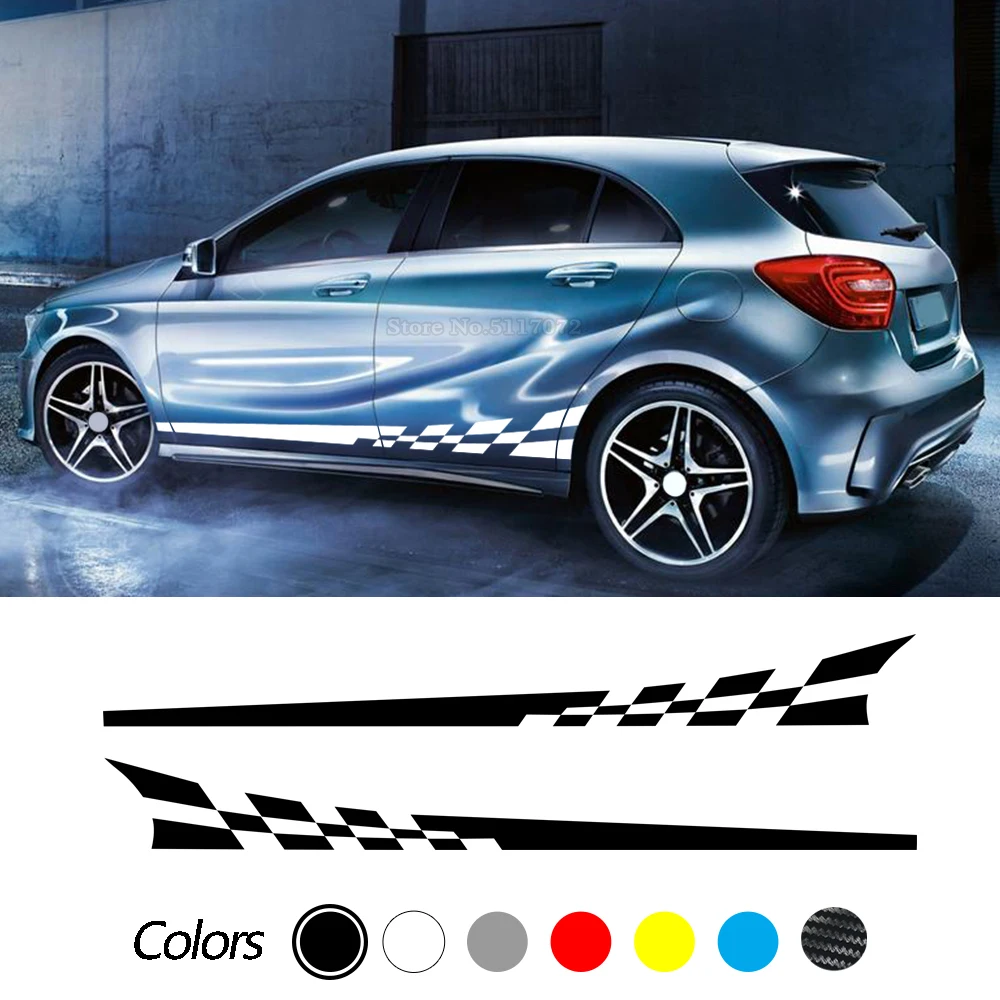 

Edition 1 Car Side Sticker Stripe Door Decal For Mercedes Benz A Class W176 W177 A45 A180 A200 A220 A250 X117 Accessories