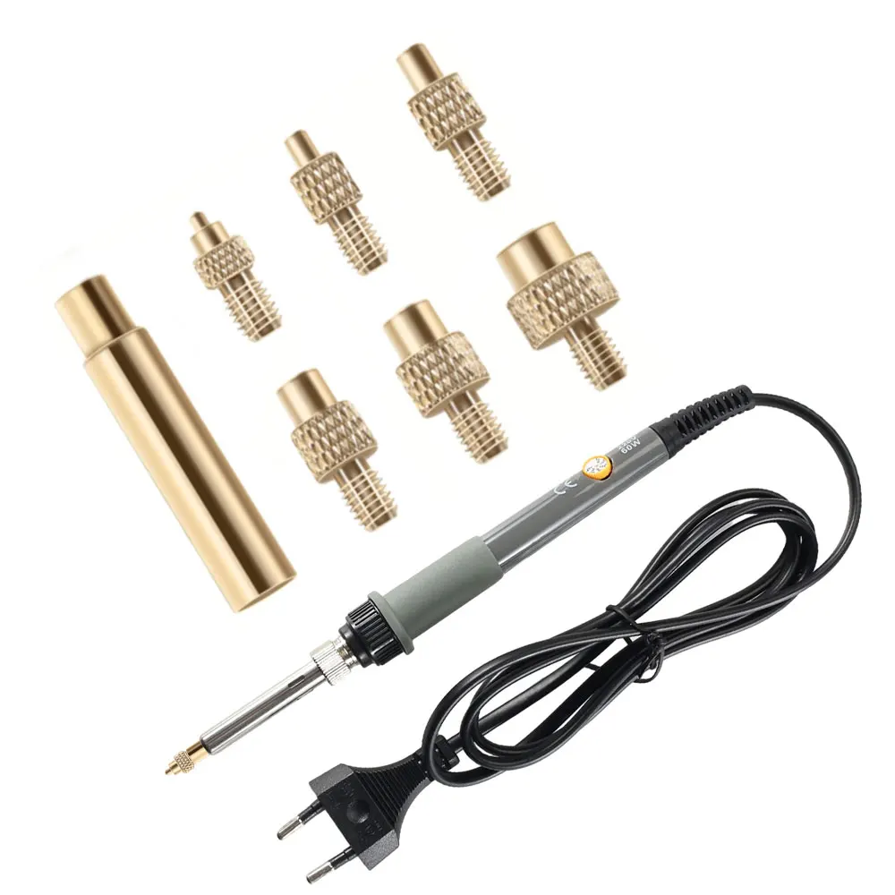 Latão Calor Inserir Porca Ponta de Ferro Embutido Kit Ferramenta de Inserção Quente para Peças de Impressora 3d Solda de Plástico Ponta m2 m3 m4 m5 m6 m8