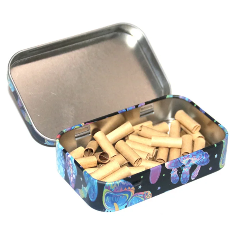 Portable Cigarette Case Flip Cap Tin Metal Storage Box For Tobacco Humidor Rolling Paper