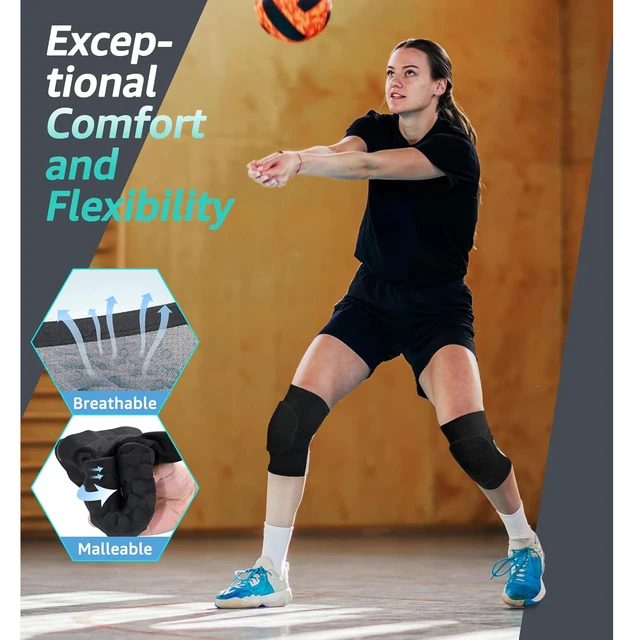 1 Pair Sports Knee Pads for Youth & Adult, Protective Compression Knee Sleeve for Basketball Volleyball Football Running Cycling 4