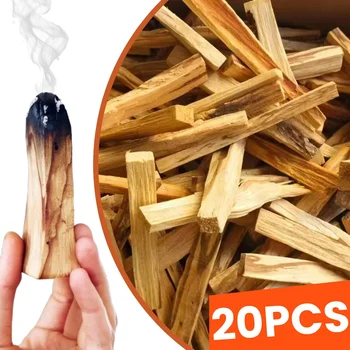 20-1PCS Palo Santo Natural Incense Sticks Wooden Smudging Strips Aromatherapy Incense Burner Home Living Room Office Fragrance