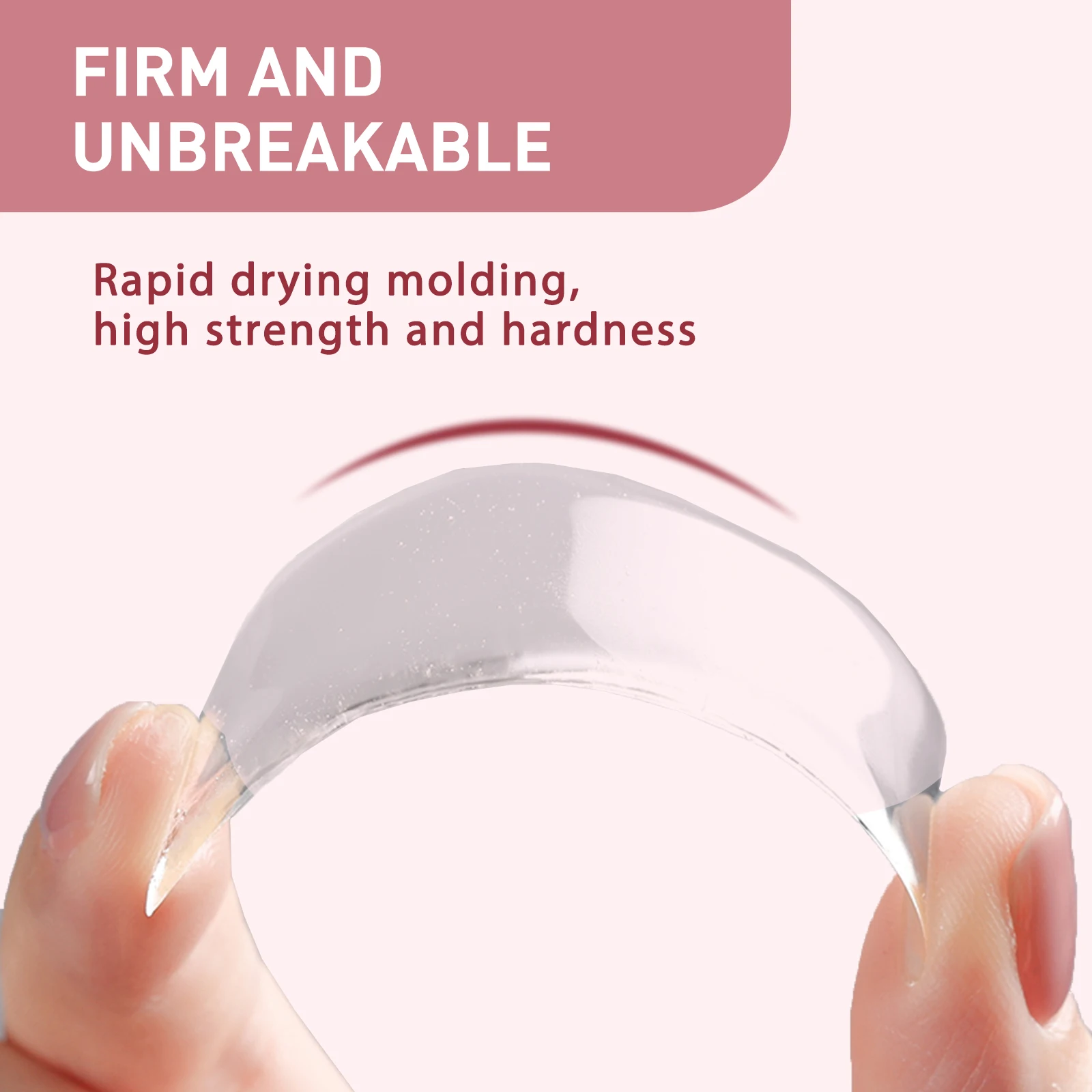 Solid Nail Glue Gel Strong Adhesive Nail Extension Silk Fiberglass Non-woven Cracked Repair UV Gel Harmless for False Tips