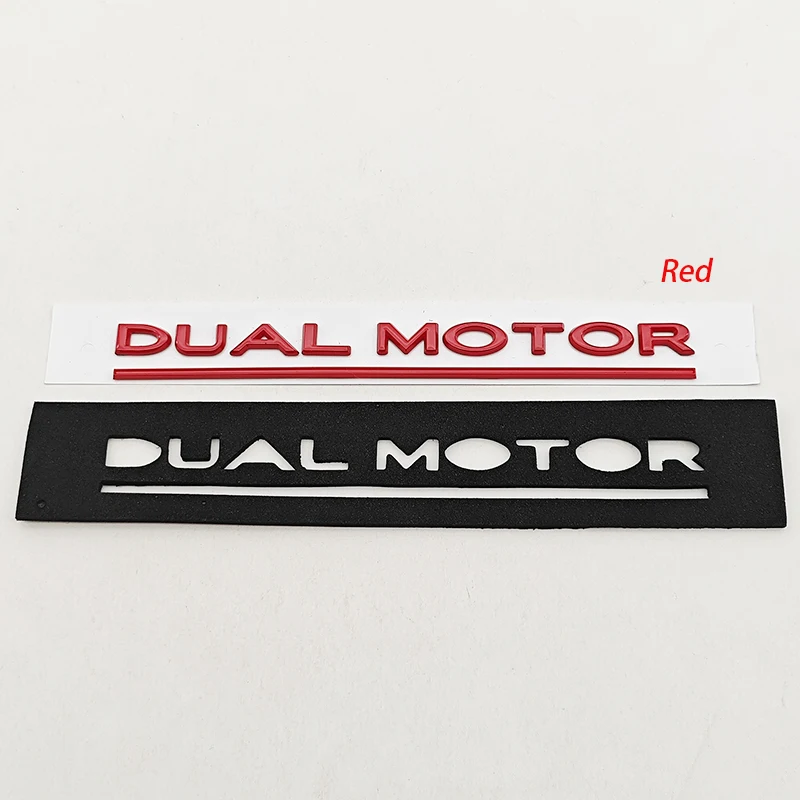 Enhanced Chrome Black and Red Rear Trunk High Performance Logo Sticker