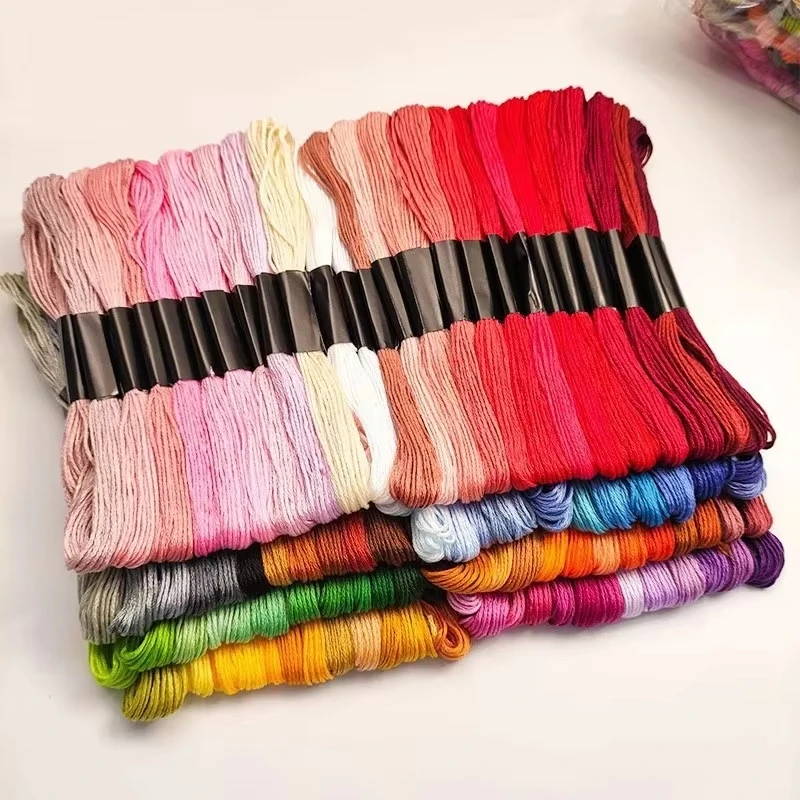 Embroidery Thread 36/100pcs Mix Colors Cotton Sewing Skeins Craft Cross Stitch Floss for DIY Bracelets
