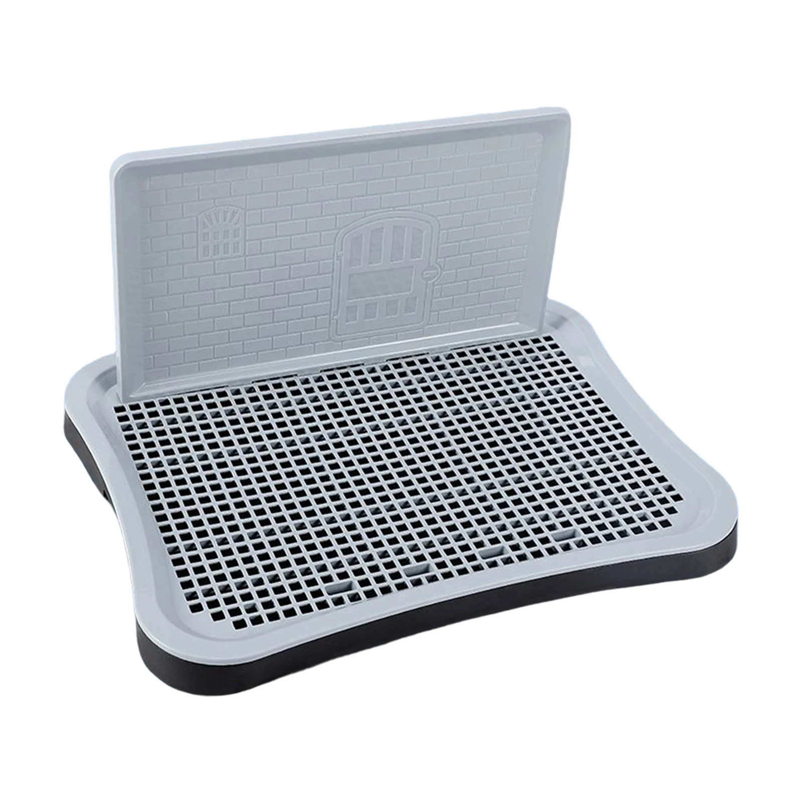 Toysmith Pet Dog Toilet Puppy Potty Tray Durable Pet Litter Pan Non Slip Pet Supplies Outdoor Dog Potty Pan Puppy Litter Toilet Portable Gray A