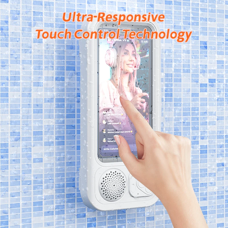 Tragbarer Bluetooth-Lautsprecher mit Saugnapf fürs Badezimmer, intelligenter, ultra-sensibler Touchscreen, Soundbar, kabelloser MP3-Musikplayer_voghion.com