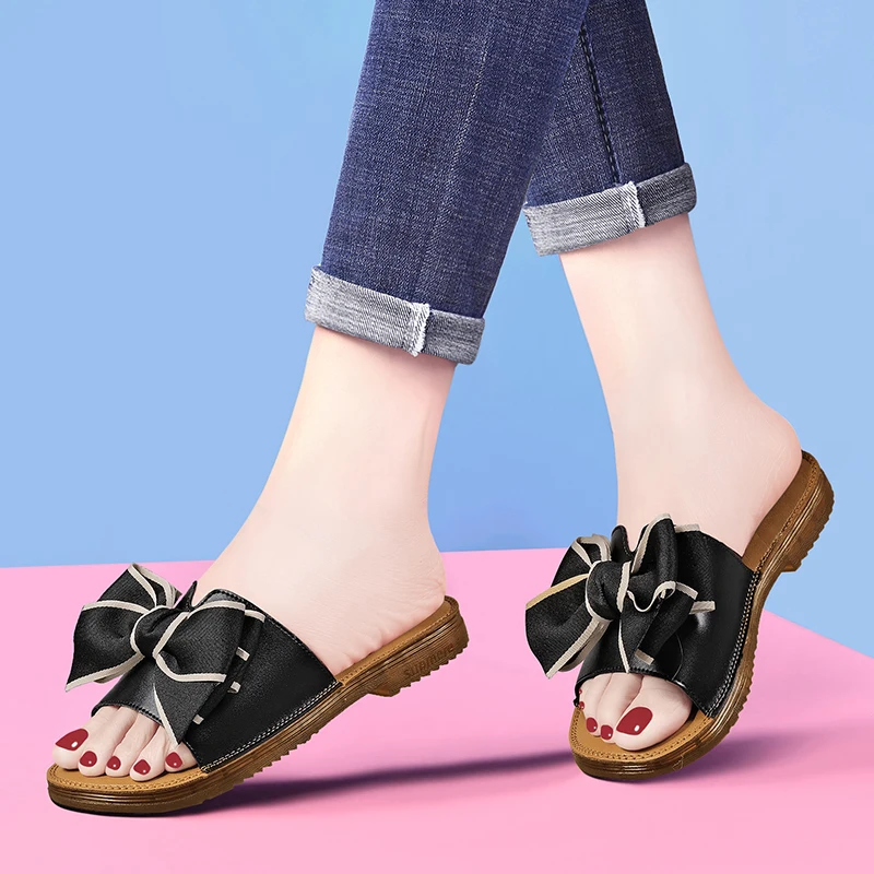 Peep Toe 2022 новые летние женские шлепанцы женская обувь на среднем каблуке уличная