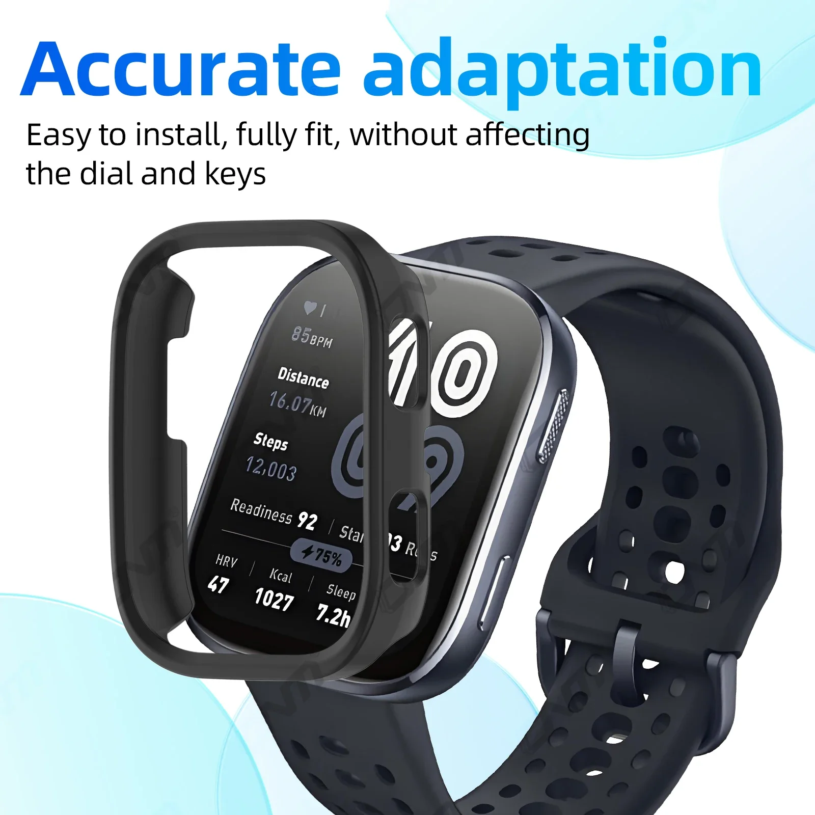 Durable Shockproof Hard Case Cover for Smartwatches - Sleek Protective Bumper Shell with Hollow Out Design
