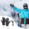 Heated Work Gloves Rechargeable Hand Warming Gloves Non-Slip Winter Gloves With Zipper Design Ice Fishing Gear For Men Women 4