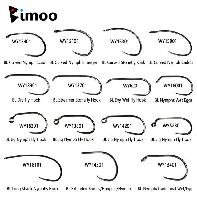 Bimoo 30pcs High Carbon Steel Barbless Fly Tying Hooks For Tying Jig Nymph  Stonefly Caddis Nymph Wet Dry Fly Trout Fishing Lures