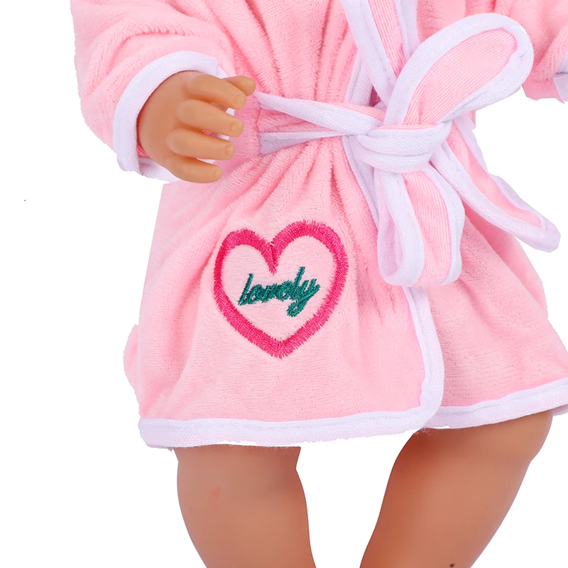 Doll Clothes 18 Inch Unicorn Bathrobe Suit 43 Cm Doll Clothes Born Baby Fit American Girl Accessories Dolls for Girls Gift