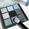 9 Colors Punk Smoky Blue Black Eyeshadow Makeup Pallete Matte Chocolate Brown Eye Shadow Palette Shimmer Shiny Eyeshadow Palette 1