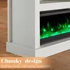 75” Fireplace TV Stand with 60” Electric Fireplace, Chunky Entertainment Center with Wood Grain, Color Clash Entertainment Stand 3