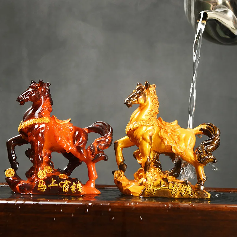 Creative Wealth Attraction Horse Tea Pet Ornament Watering Color Changing Boutique Tea Ceremony Tea Set Accessories Decoration