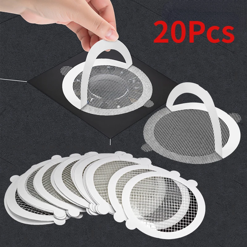 20pcs Disposable Shower Drain Hair Catcher Cover Bathroom Sewer Sink Drain Hair Strainer Stopper Bathtubs Mesh Filter Sticker shower drain catcher hair drain catcher hair drain filter floor drain hair filter floor drain hair catcher drain hair catcher