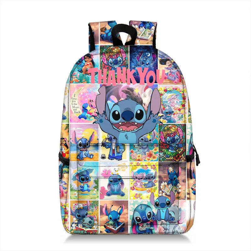 

Disney Rainbow Friends Stitch Cartoon Cute Childrens Schoolbag Luxury Brand Large Capacity Travel Bag Fashion Student Backpack