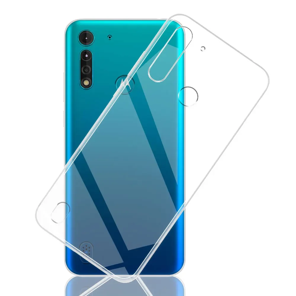 Crystal Clear Silicone Soft TPU Phone Case for Motorola Moto G8 Series