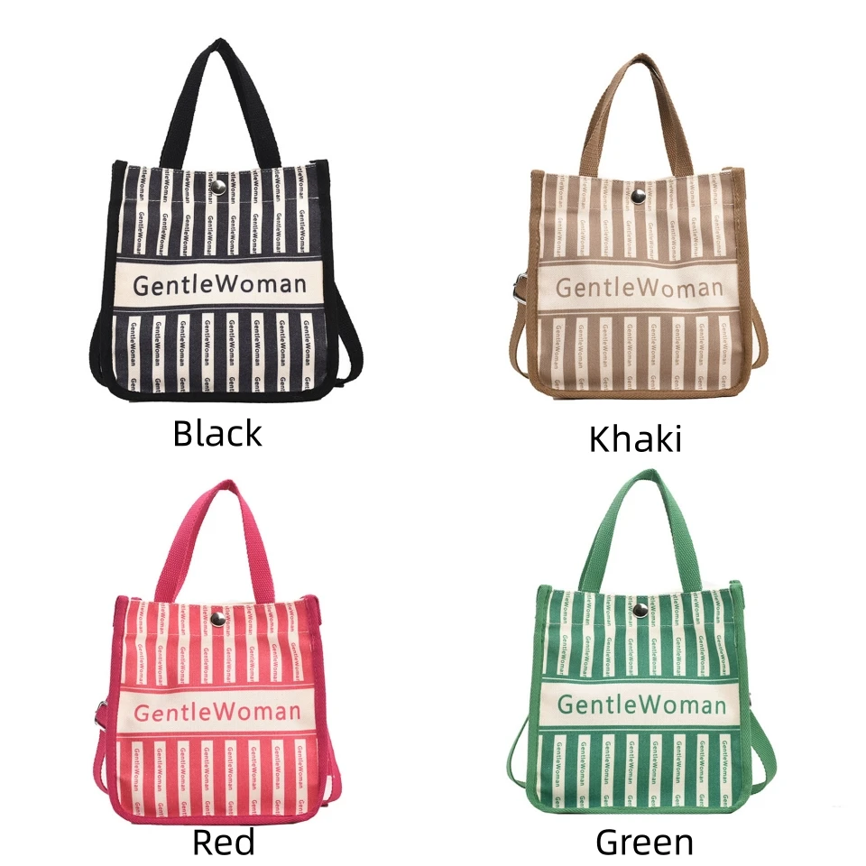 Women's Fashion Versatile Canvas Shoulder Bags Female Simplicity Handbags Large-capacity Commute Ladies Leisure Crossbody Bags