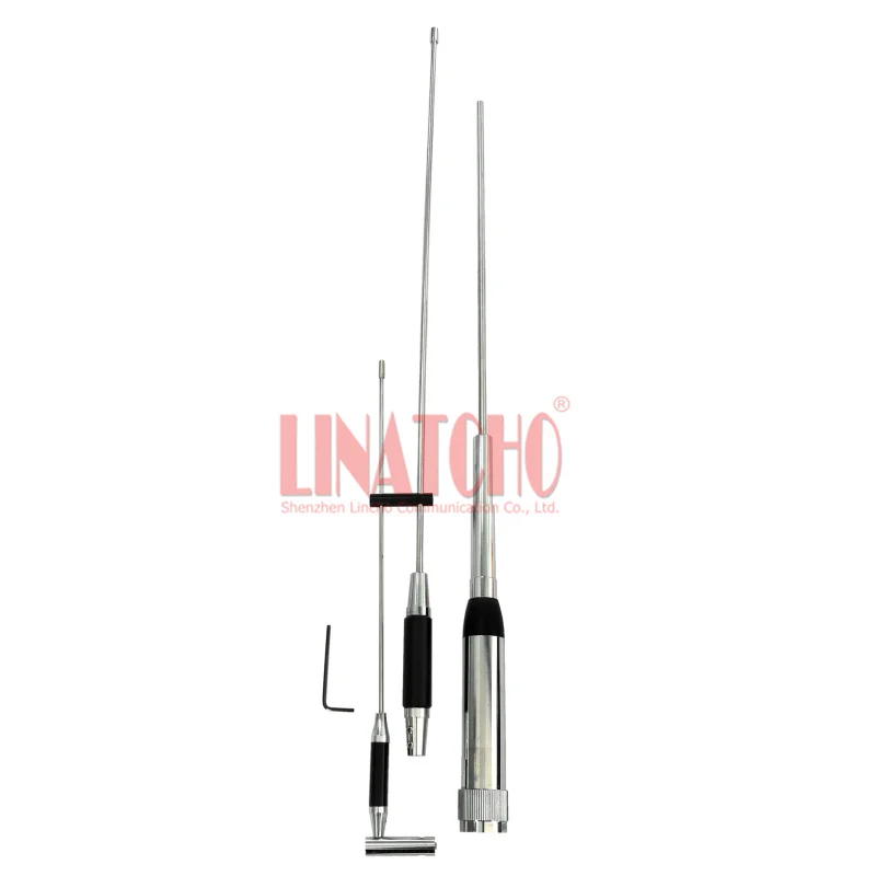 NEW Stainless Steel 100W Tri-band 144MHz 245MHz 430MHz Power High Gain Car Radio Antenna PL259