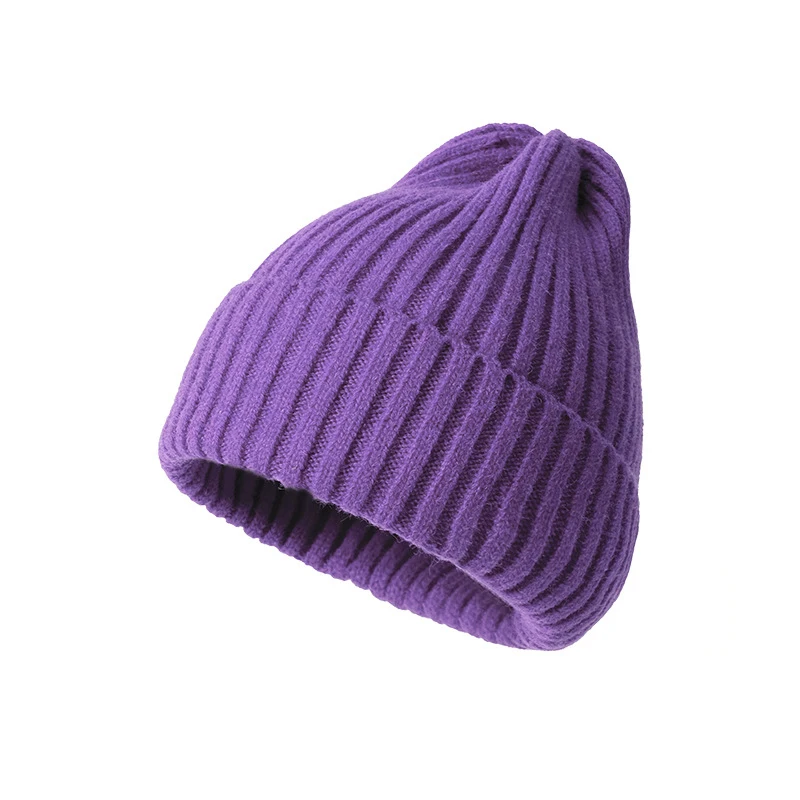Nuovo berretto invernale per donna uomo ragazzo ragazza uncinetto Skullies cappello tinta unita unisex autunno berretti lavorati a maglia berretti selvatici_voghion.com