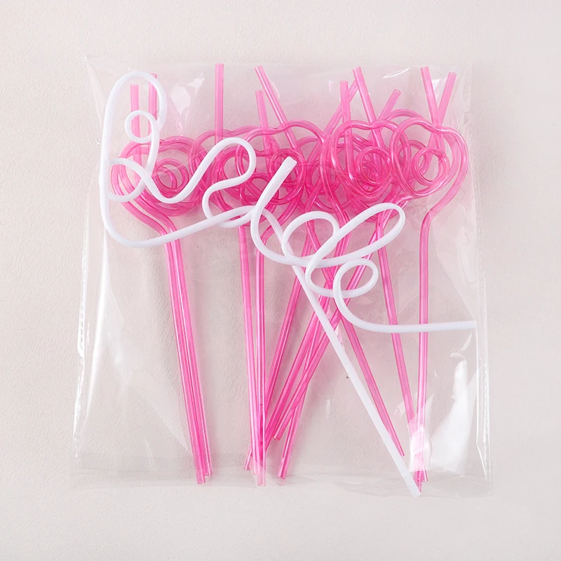 1set Bridal Shower Straws Love Heart Drinking Straw Bride To Be Wedding Decoration Bachelorette Hen Party Supply Team Bride Gift