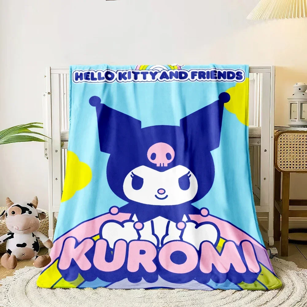 Kuromi HD Print Blanket.Cute, Soft and Comfortable,Nap,travel,work,living Room,bedroom,Chair,sofa,Picnics,Blankets,Gift. 5