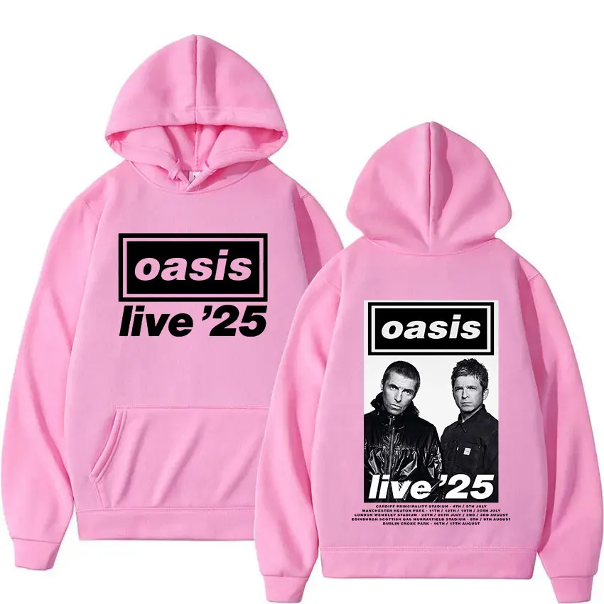 O-Oasis Live 25 Tour Hoodie British Album Hip Hop Pullover