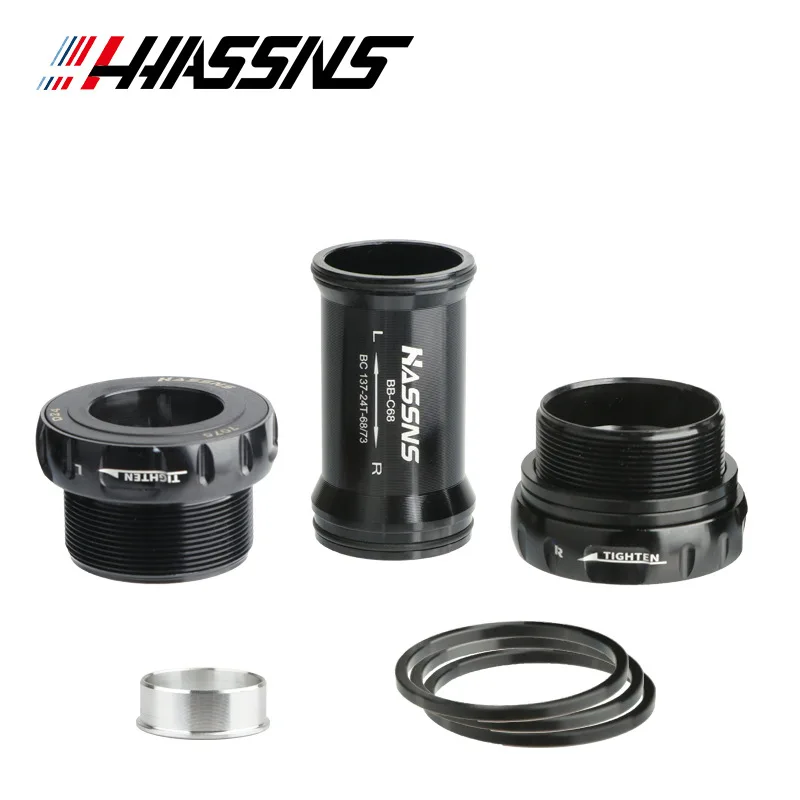 BSA 68 세라믹 바텀 브래킷 24mm 나사산 BB68 밀폐형 베어링 자전거 BB 68mm 73mm MTB 산악 자전거용 할로우 센터