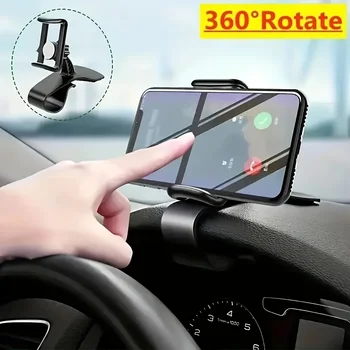 Supporto per telefono da auto, supporto multifunzionale per telefono, dispositivo di fissaggio girevole, navigazione GPS applicabile, supporto per cruscotto auto, materiale ABS