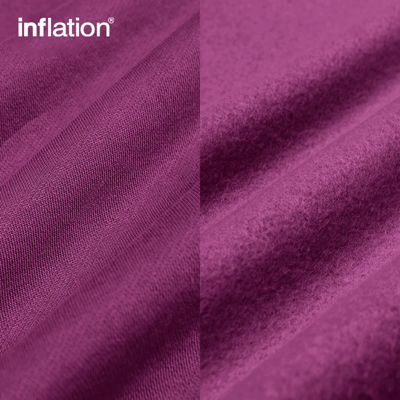 INFLATION Winter Thick Fleece Tracksuit Set Unisex Trendy Candy Color Jogging Suit Mens Matching Velvet Hoodies Set