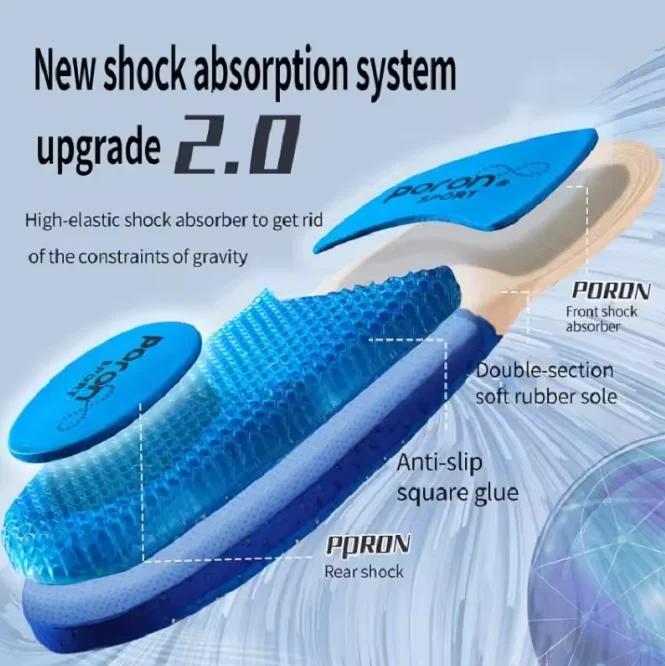 Sport Insoles for Men Women Arch Support Breathable Shock Absorption Shoes Pad Outdoor Running Feet Care Sneakers Sole Insoles