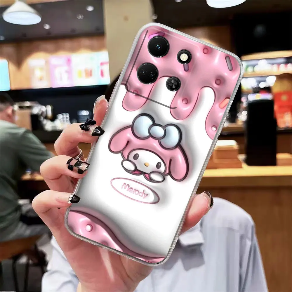 thumbnail image 1 of Clear Phone Case For Infinix NOTE 10 11 12 30 30i SMART 4 5 6 7 ZERO CAMON 19 20 PRO Case Funda Anime Hello K-kitty K-Kuromi, 1 of 5