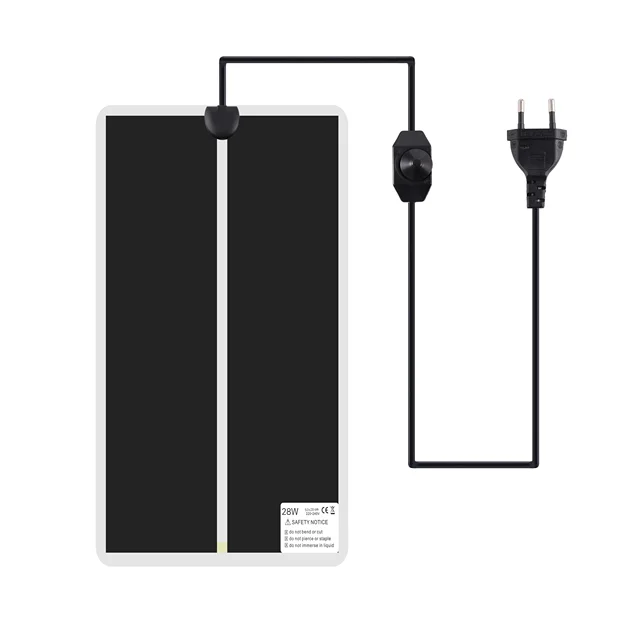 5-45W-Os Növényi Meleg Fűtőpad Vízálló Hüllőfűtő Szőnyeg Hőmérséklet-Vezérlővel Állítható Vezérlő Beltéri Kert Palánták - Image 4