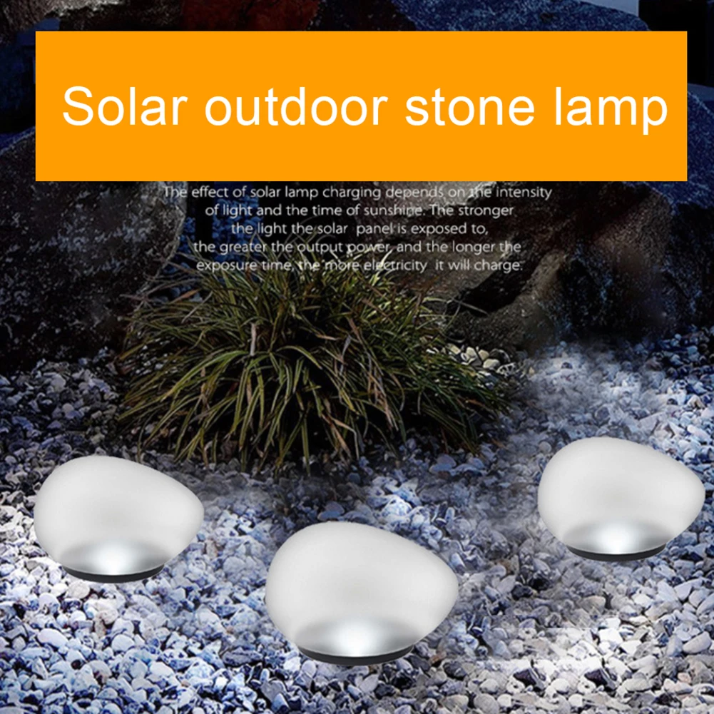 LED Solar Garden Light Outdoor Waterproof Lawn Lights Solar Cobble Stone Lamp Pathway Yard Patio Lamp Landscape Lighting