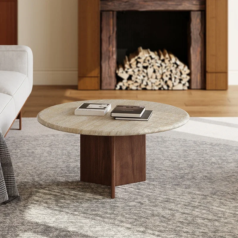Nordic Modern Vintage Coffee Tables Nordic Modern Vintage Travertine Side Tables Living Room Rock Slab Mesa Auxiliar Furniture