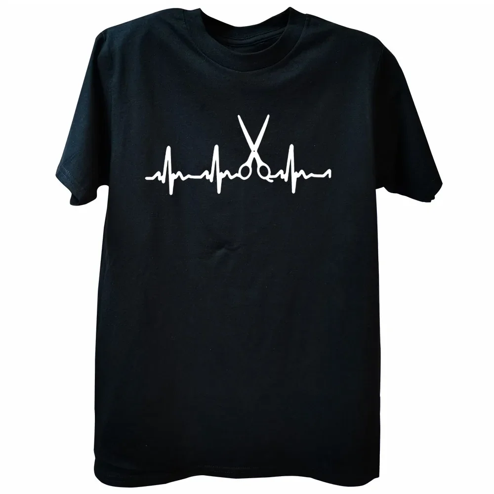 Herzschlag von Friseur T-Shirt Kurzarm lustige Friseurs chere Haar Stylist Grafik harajuku Hip Hop Streetwear T-Shirt