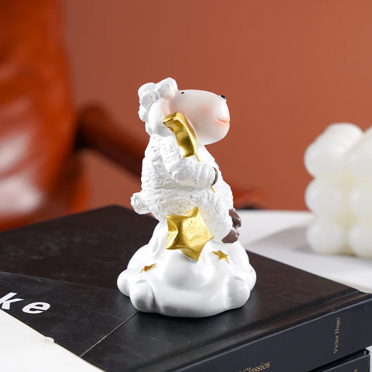 1PC Creative Little sheep Sitting on Clouds Decorative ornament, Festival celebration Ramadan Festival Decorative ornament