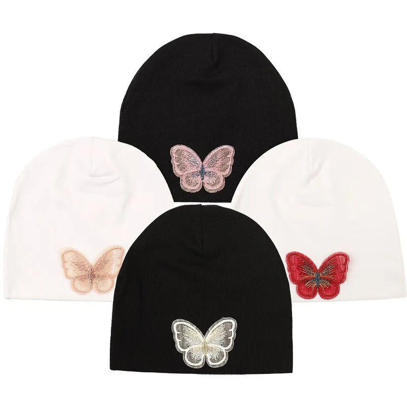 Kids Children Soft Baby Big Bow Cotton Beanie Hats For Newborn Baby Girls Boys New Butterfly Gorros Caps Knit Hat
