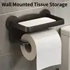 Punch Free Wall Mounted Tissue StorageRack Paper Roll Shelf Holder Restroom BoxShelve Multi Functional Phone PlacementToilet 1