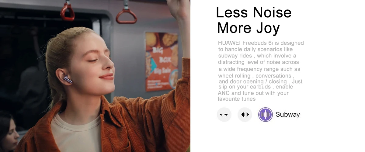 HUAWEI FreeBuds 6i ANC Wireless Earbuds description image 5
