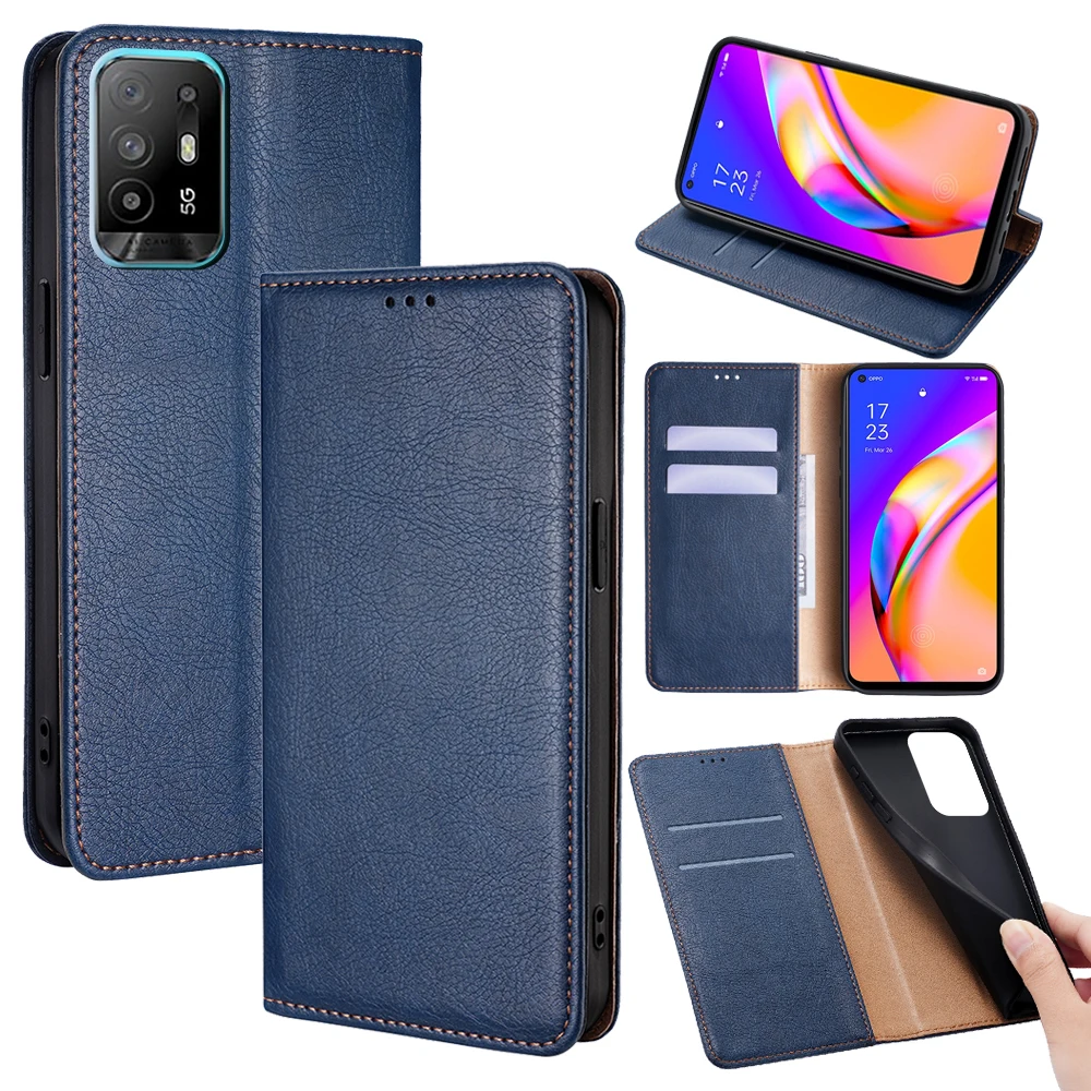 Flip Cover Flip Case Oppo Reno Magnetic Leather Wallet Phone Case